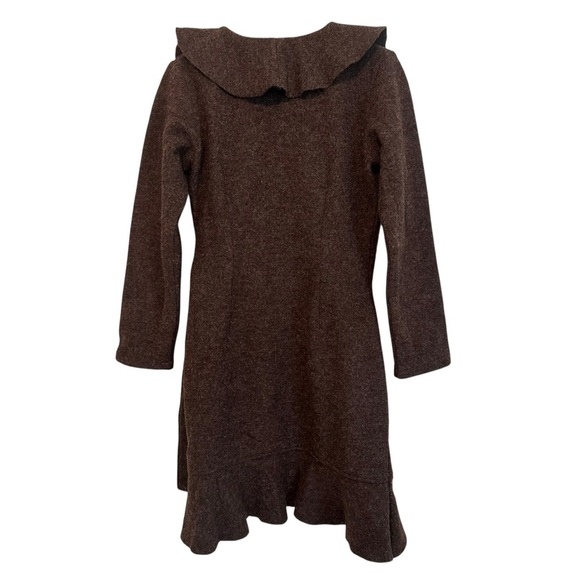 Marisa Christina Women's Small Wool Winter Belted Winter Wrap Casual Brown Coat - Picture 5 of 5